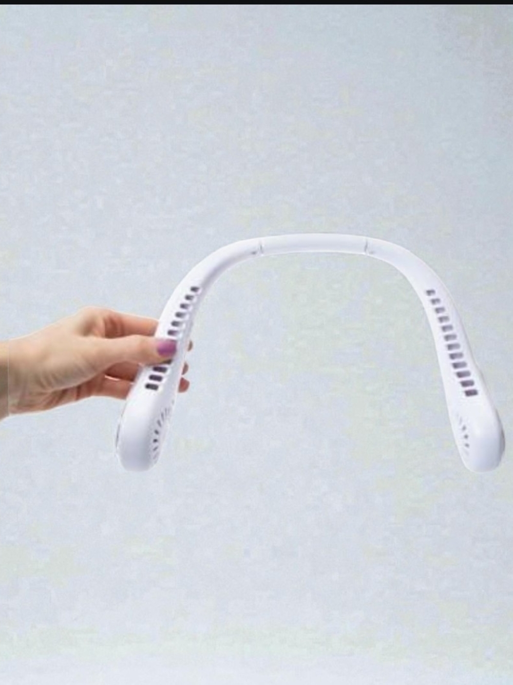 Neck Wrap Fan - White Portable Hands-Free Fan. NIB - Picture 5 of 6